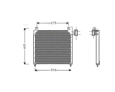 Condenser, air conditioning CR5016 Ava Quality Cooling