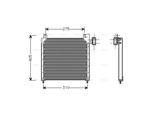 Condenser, air conditioning CR5016 Ava Quality Cooling, Image 2