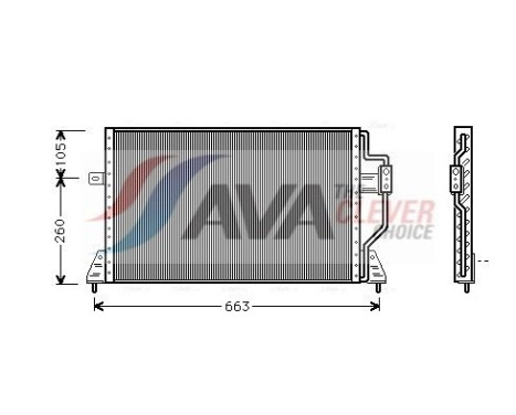 Condenser, air conditioning CR5024 Ava Quality Cooling