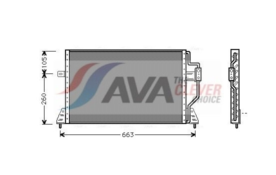 Condenser, air conditioning CR5024 Ava Quality Cooling