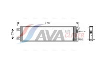 Condenser, air conditioning CR5025 Ava Quality Cooling