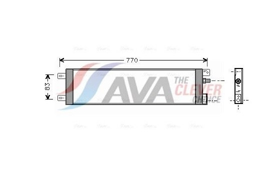 Condenser, air conditioning CR5025 Ava Quality Cooling