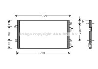 Condenser, air conditioning CR5051 Ava Quality Cooling