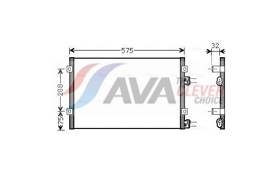 Condenser, air conditioning CR5071 Ava Quality Cooling