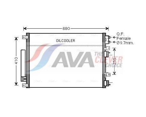 Condenser, air conditioning CR5093D Ava Quality Cooling