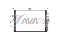 Condenser, air conditioning CR5139 Ava Quality Cooling