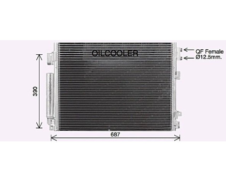 Condenser, air conditioning CR5141D Ava Quality Cooling