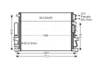 Condenser, air conditioning CRA5124D Ava Quality Cooling