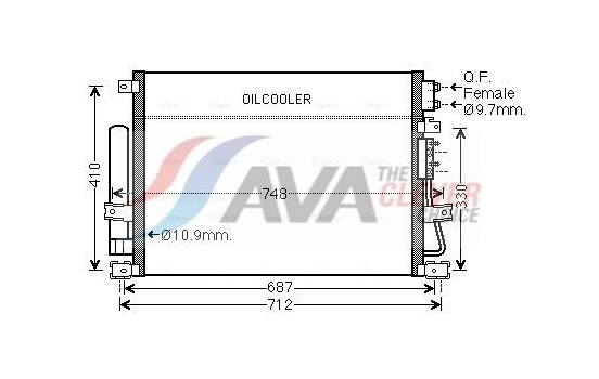 Condenser, air conditioning CRA5124D Ava Quality Cooling