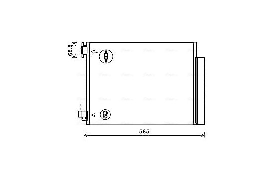 Condenser, air conditioning DAA5011D Ava Quality Cooling