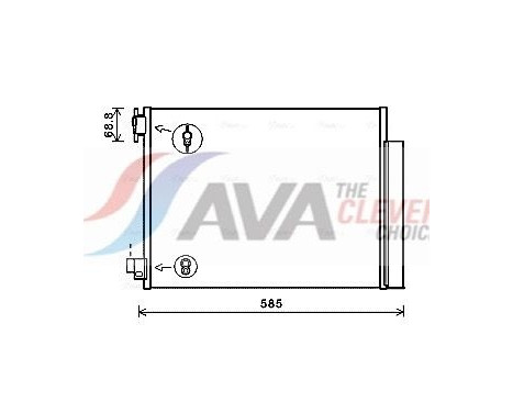 Condenser, air conditioning DAA5011D Ava Quality Cooling
