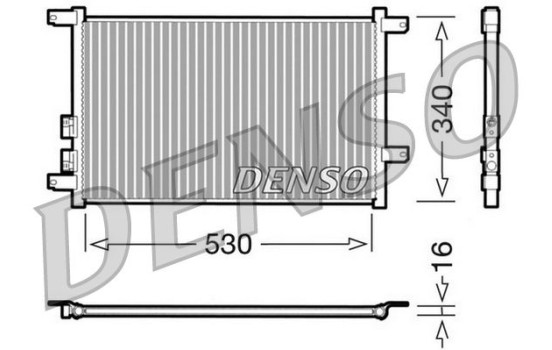Condenser, air conditioning DCN01011 Denso