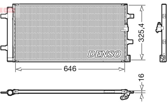 Condenser, air conditioning DCN02041 Denso