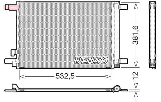 Condenser, air conditioning DCN02048 Denso