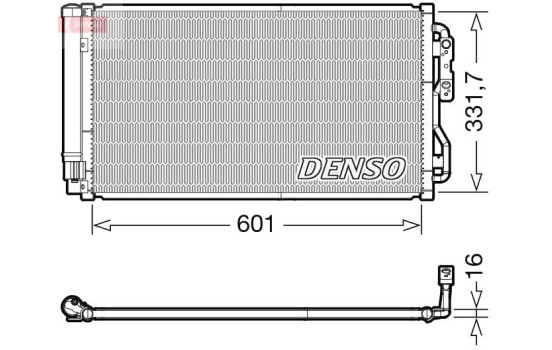 Condenser, air conditioning DCN05033 Denso