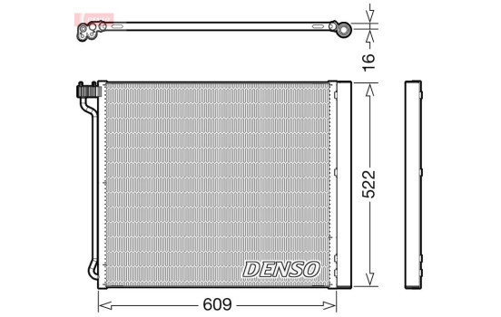 Condenser, air conditioning DCN05034 Denso