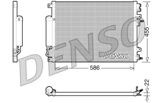 Condenser, air conditioning DCN06001 Denso