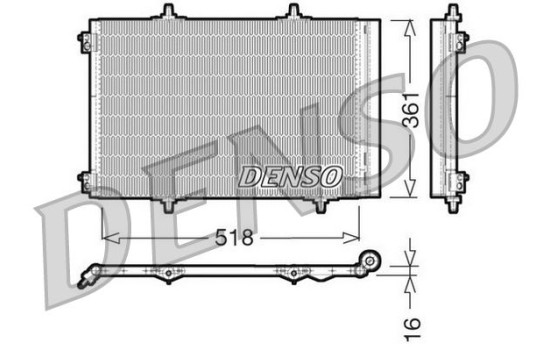 Condenser, air conditioning DCN07013 Denso