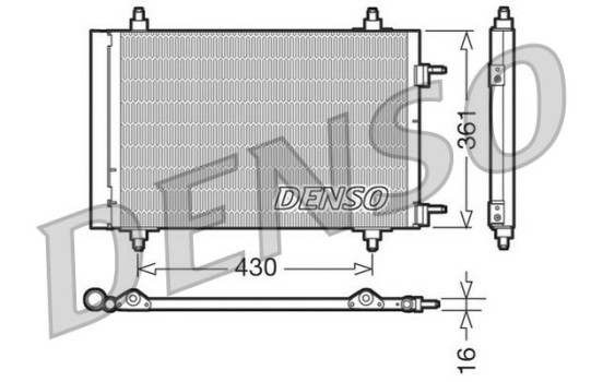 Condenser, air conditioning DCN07019 Denso, Image 3