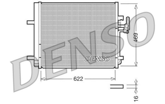 Condenser, air conditioning DCN10016 Denso, Image 3