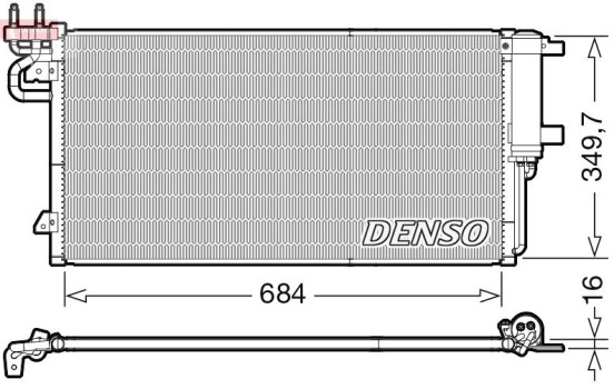 Condenser, air conditioning DCN10045 Denso
