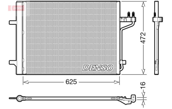 Condenser, air conditioning DCN10047 Denso
