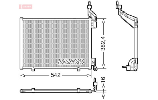 Condenser, air conditioning DCN10048 Denso