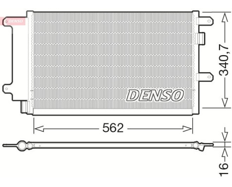 Condenser, air conditioning DCN12003 Denso, Image 2