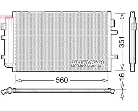 Condenser, air conditioning DCN12005 Denso, Image 2