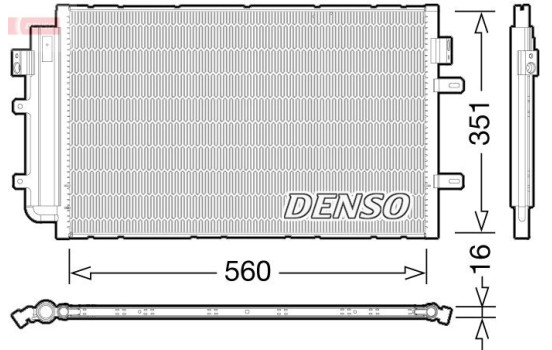 Condenser, air conditioning DCN12005 Denso, Image 2