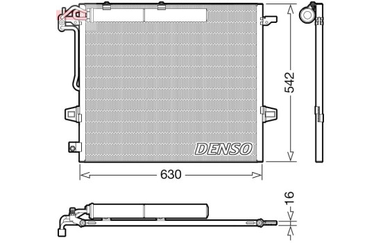 Condenser, air conditioning DCN17057 Denso