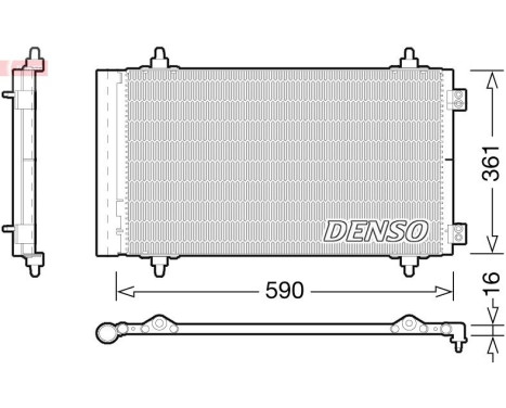 Condenser, air conditioning DCN21018 Denso, Image 2