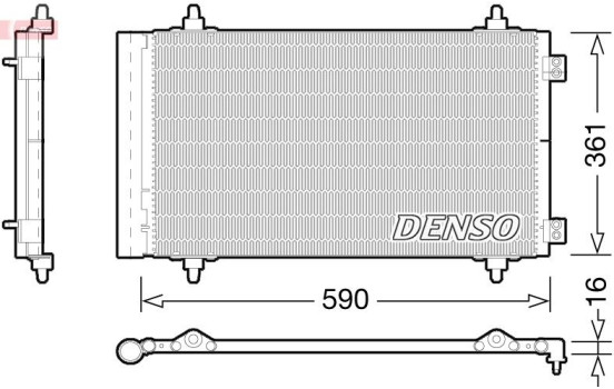 Condenser, air conditioning DCN21018 Denso, Image 2
