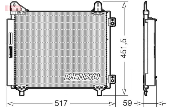 Condenser, air conditioning DCN21035 Denso