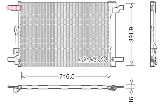 Condenser, air conditioning DCN32024 Denso