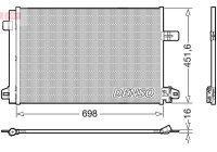 Condenser, air conditioning DCN32028 Denso