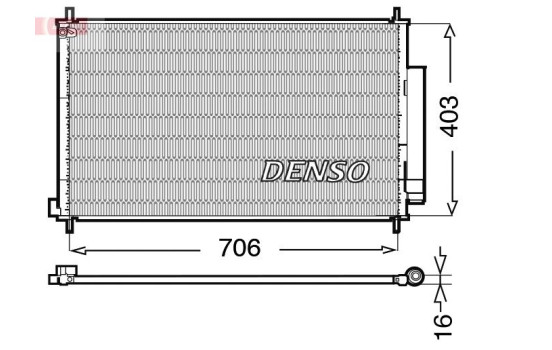 Condenser, air conditioning DCN40013 Denso