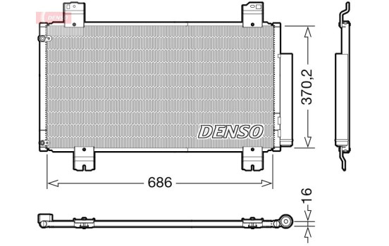 Condenser, air conditioning DCN40033 Denso