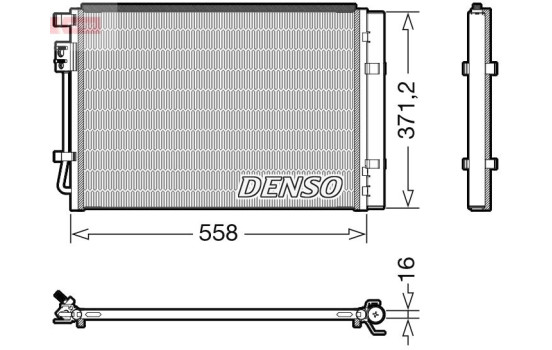 Condenser, air conditioning DCN41015 Denso