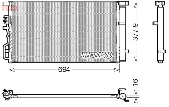 Condenser, air conditioning DCN41019 Denso
