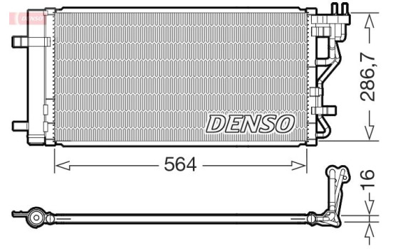 Condenser, air conditioning DCN41027 Denso