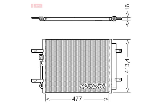 Condenser, air conditioning DCN41029 Denso
