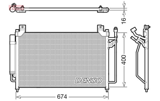 Condenser, air conditioning DCN44013 Denso