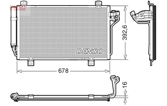 Condenser, air conditioning DCN44015 Denso