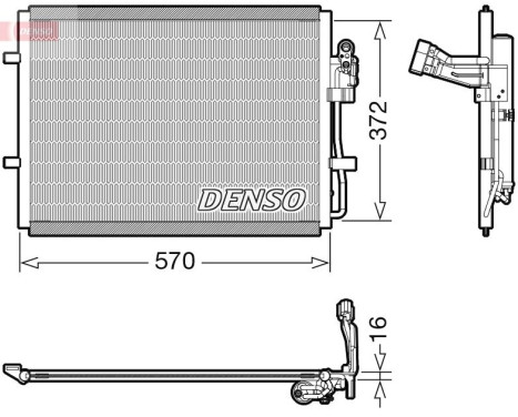 Condenser, air conditioning DCN44016 Denso