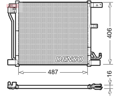 Condenser, air conditioning DCN46018 Denso, Image 2