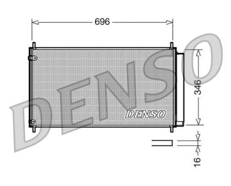 Condenser, air conditioning DCN50022 Denso