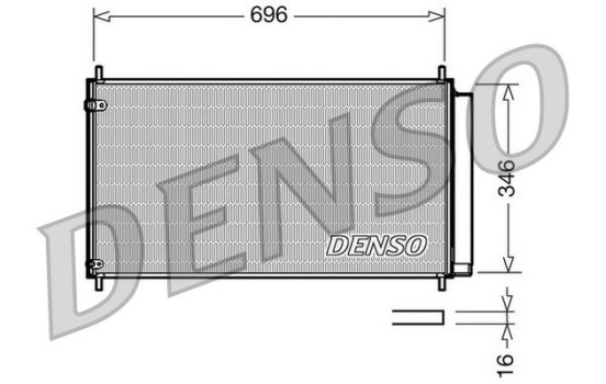 Condenser, air conditioning DCN50022 Denso