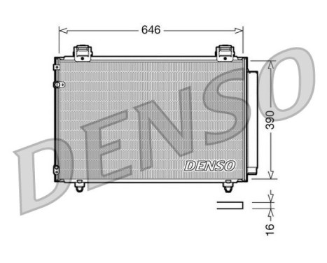 Condenser, air conditioning DCN50024 Denso, Image 2
