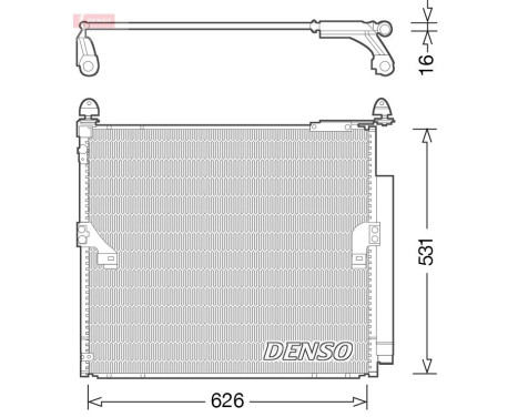 Condenser, air conditioning DCN50038 Denso, Image 3